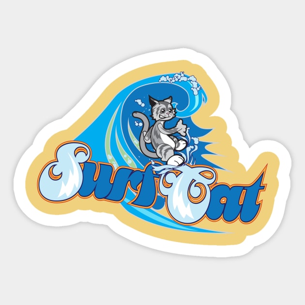 SurfCat Sticker by surfdog